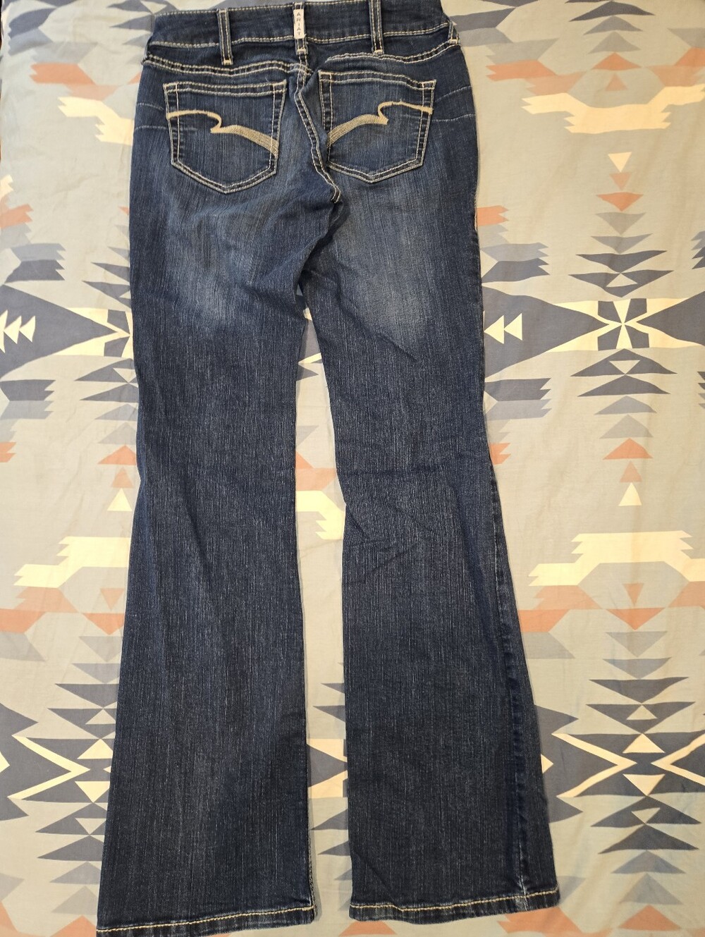 Ariat Real Denim Dark Wash Boot Cut Jeans Size: 28L - Picture 5 of 5